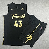 Raptors 43 Pascal Siakam Black City Edition Nike Swingman Jersey(With Shorts),baseball caps,new era cap wholesale,wholesale hats